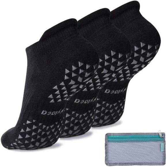 Unisex Non Slip Socks with Grip for Yoga, Hospital, Pilates, Barre | Ankle - Picture 1 of 7